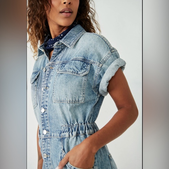 Free People X We The Free Marci Cuffed Shortall NWT - Picture 5 of 7